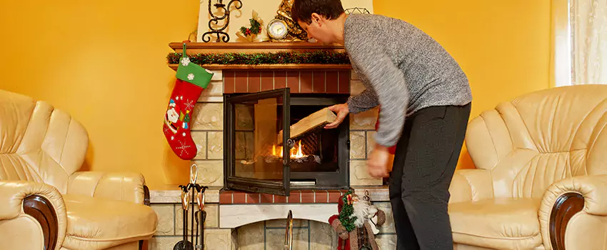 Rusted Metal Fireplace Restoration in Merced, California